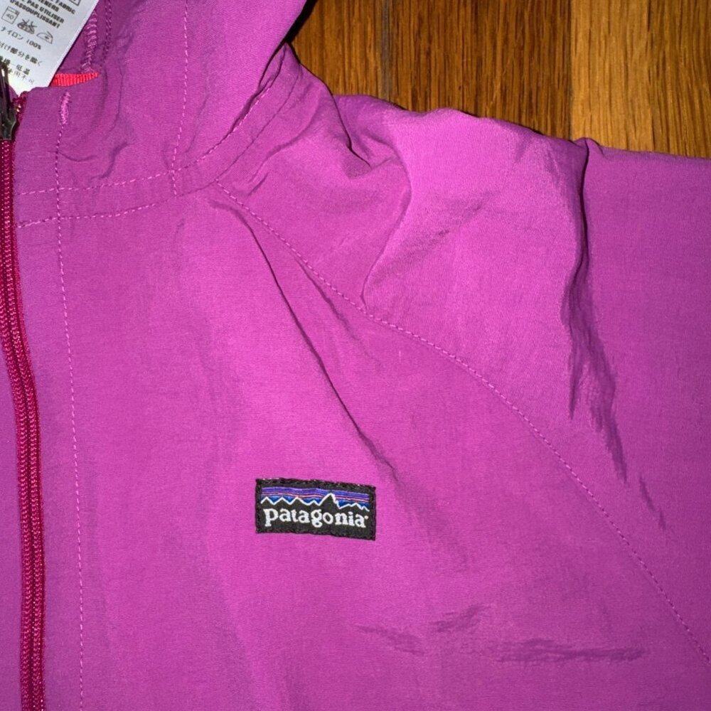 Vintage Patagonia Worn Ware 4 Full Zip Hooded Windbreaker Women's Size XL Purple - Picture 2 of 7